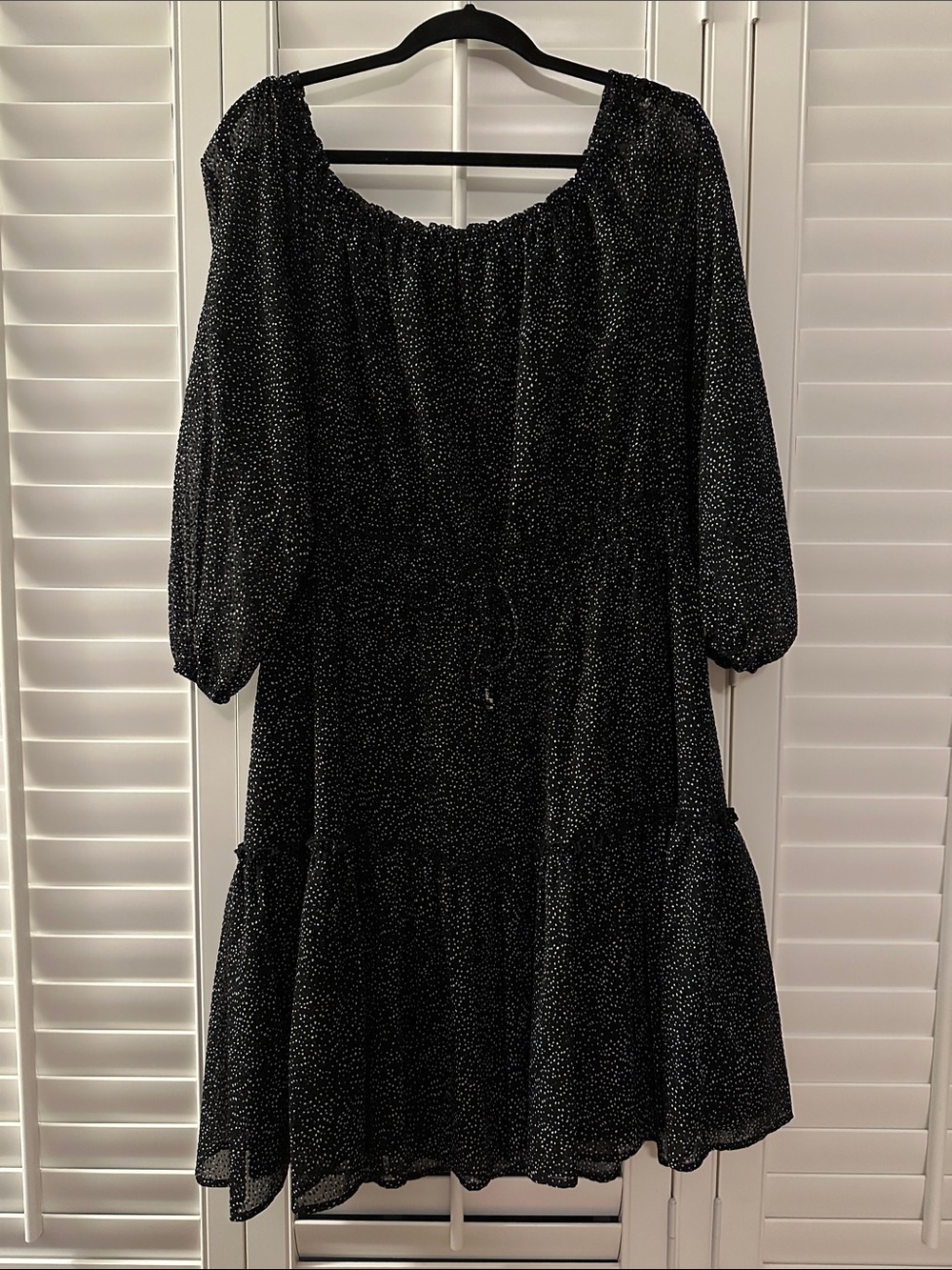 Tommy Hilfiger Velvet Burnout Dot Prairie Style Dress sz 14
